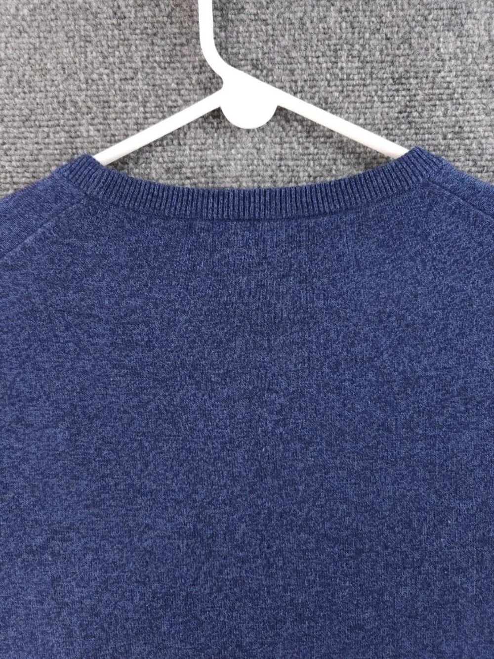 NWT Banana Republic Premium Luxe Yarn Blue Heathered Sweater Knit Crew Pullover